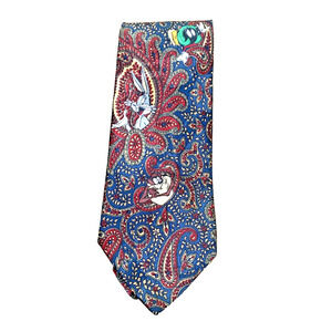 Vintage Looney Tunes Men's Necktie Bugs Bunny Wile E Coyote TAZ Paisley 1994